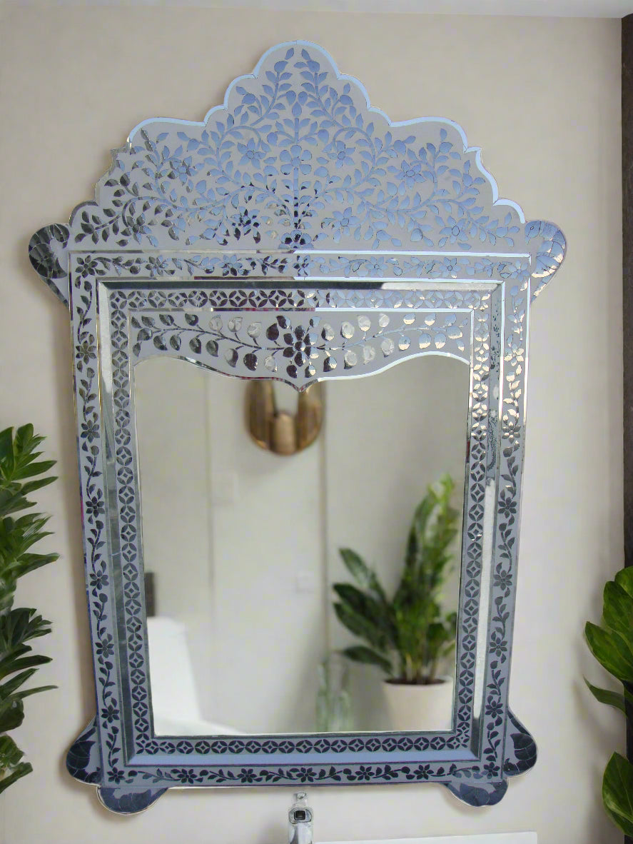 Thikri Glass Inlay Mirror Art Work Mirror Frame