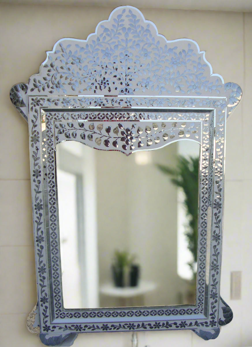 Thikri Glass Inlay Mirror Art Work Mirror Frame