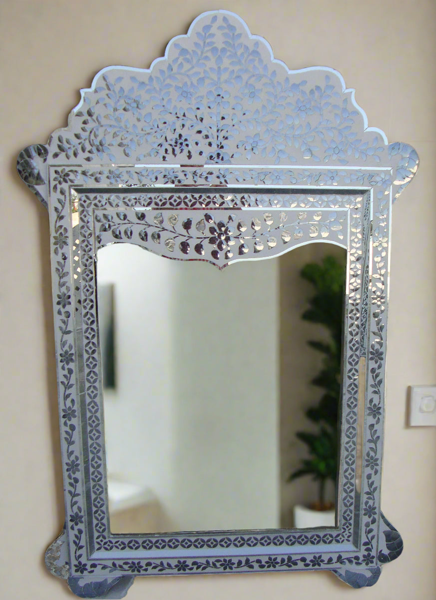 Thikri Glass Inlay Mirror Art Work Mirror Frame