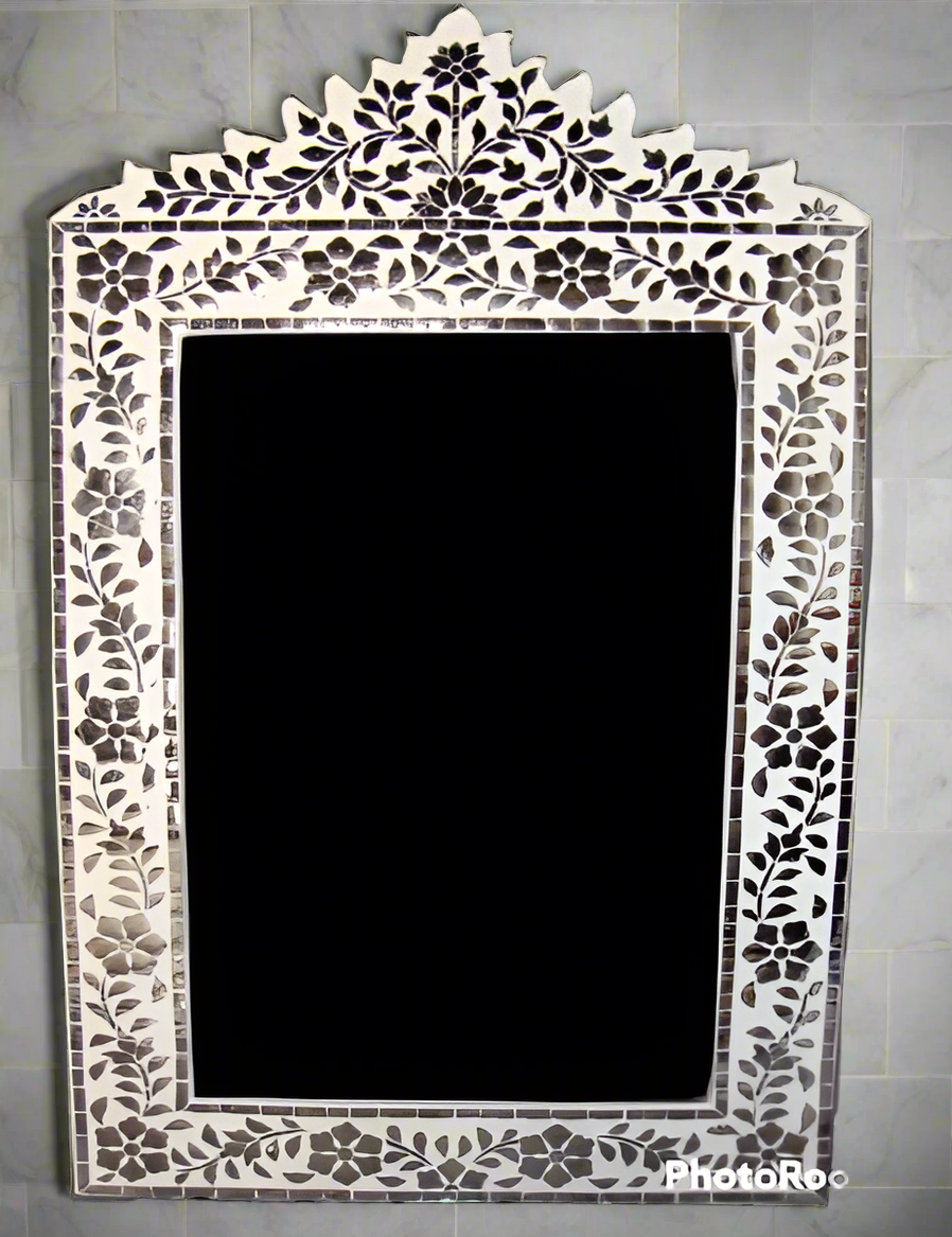 Handmade Thikri Glass Inlay Mirror Art Work Mirror Frame