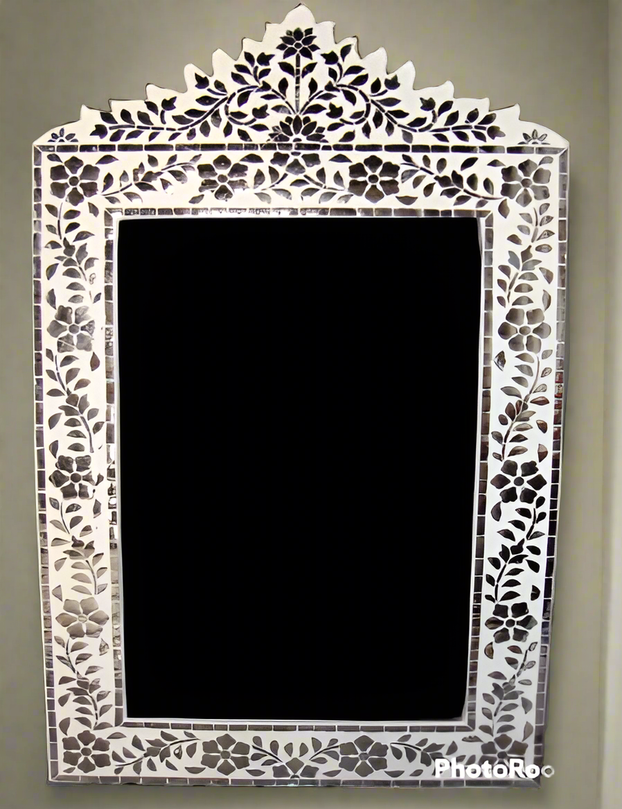 Handmade Thikri Glass Inlay Mirror Art Work Mirror Frame