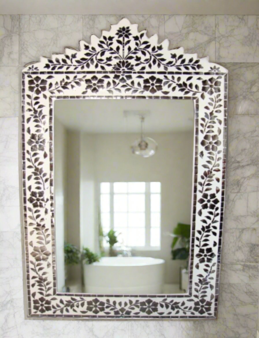 Handmade Thikri Glass Inlay Mirror Art Work Mirror Frame