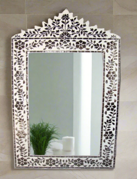 Handmade Thikri Glass Inlay Mirror Art Work Mirror Frame
