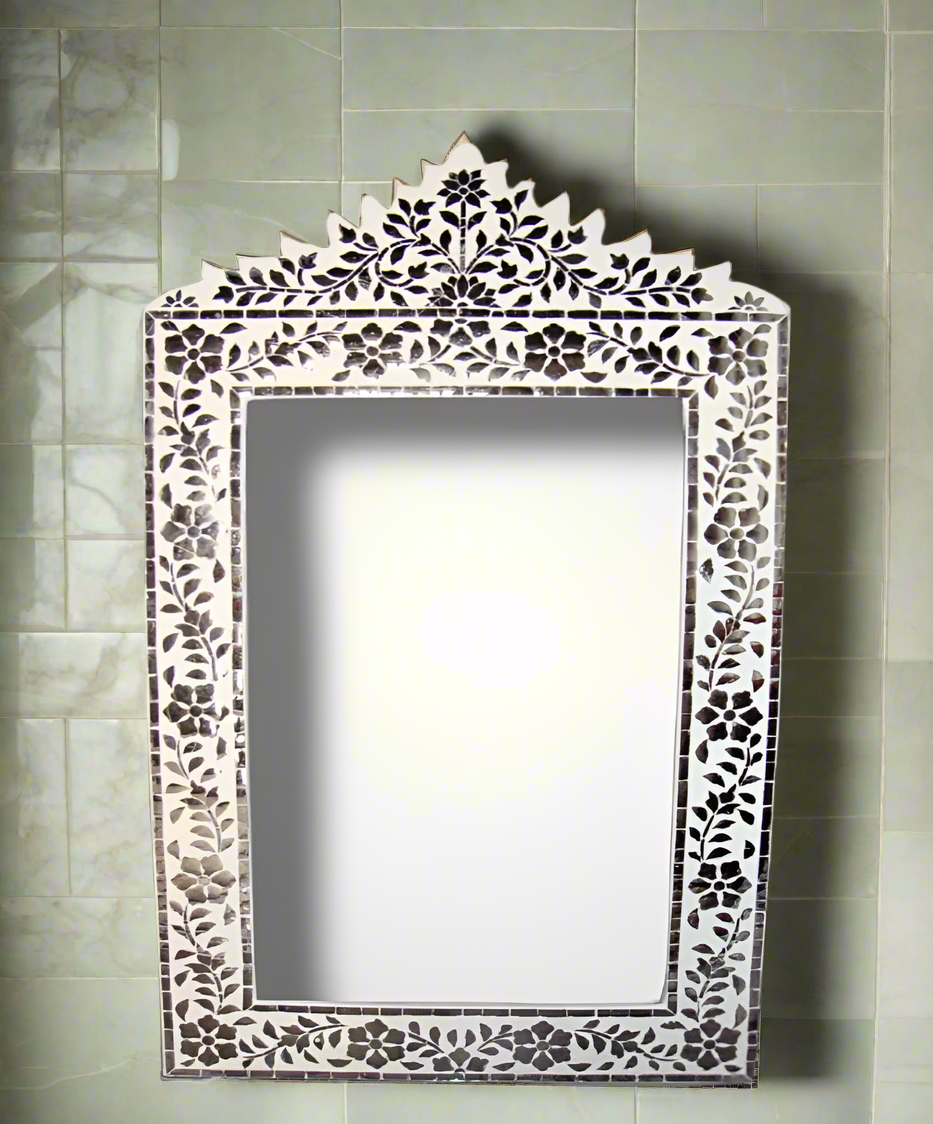 Handmade Thikri Glass Inlay Mirror Art Work Mirror Frame